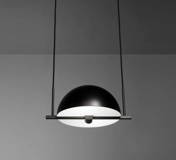 Suspension, Trapeze, noir et blanc, L37cm, H16cm - Oblure