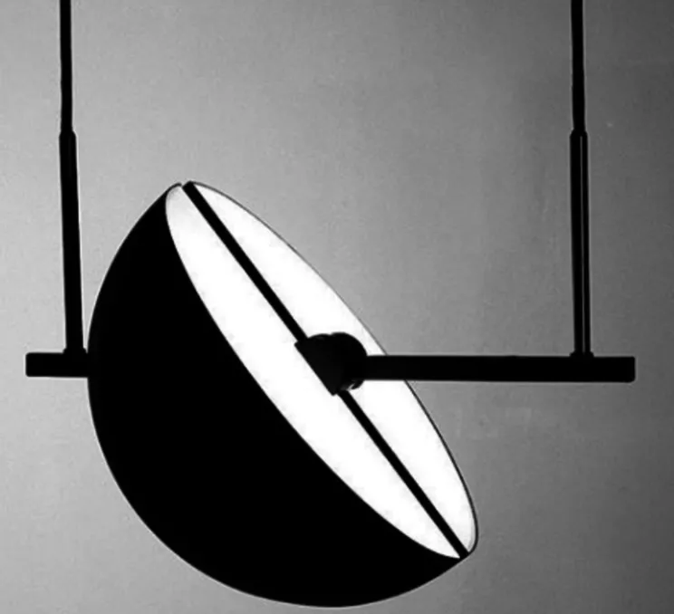Suspension, Trapeze, noir et blanc, L37cm, H16cm - Oblure