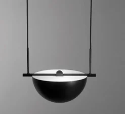 Suspension, Trapeze, noir et blanc, L37cm, H16cm - Oblure