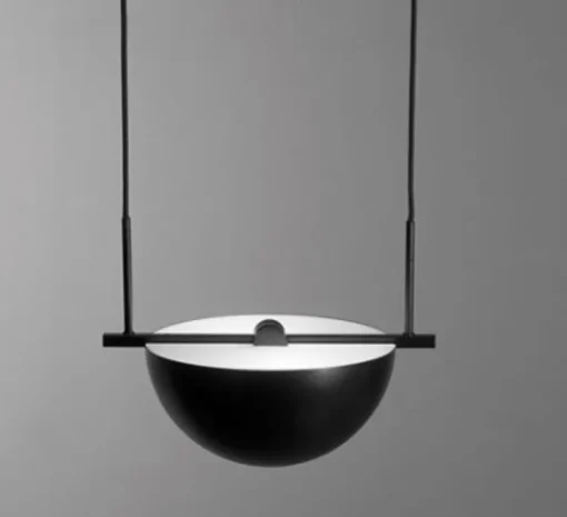 Suspension, Trapeze, noir et blanc, L37cm, H16cm - Oblure