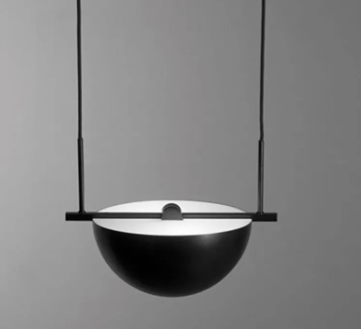 Suspension, Trapeze, noir et blanc, L37cm, H16cm - Oblure