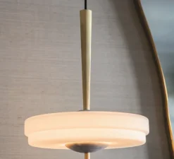 Suspension, Trave, laiton, marbre carrara, L30cm, H37cm - Bert Frank