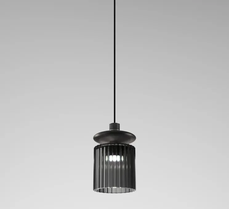 Suspension, TREAD SP, transparent fumé, bronze mat, LED, dim, 2700K, 1500 lm, Øcm, H22cm - Vistosi