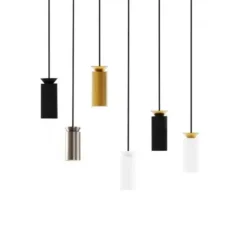 Suspension, Triana, noir, or, Ø6cm, H15cm, LED, 3000k, 900lm - Carpyen