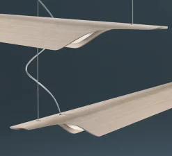 Suspension, Troag, naturel, LED, 3000K, 6080lm, L185cm, H8,5cm - Foscarini