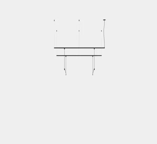Suspension, Tubs Modular Track With 2 Lineal 600mm, noir, LED, dim, 3000K, 1504 lm, L90cm, H60cm - LEDS C4