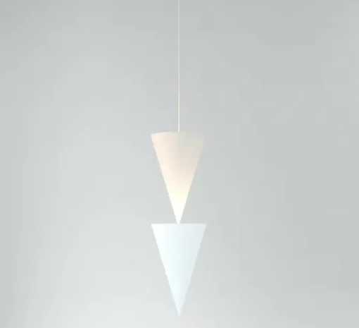 Suspension, Twin Peak Up, blanc, LED, dim, 2700K, 1855 lm, L18cm, H59cm - Anastassiades Studio