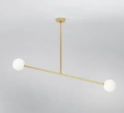 Suspension, Two Spheres 067, laiton, L90cm, H71cm - Atelier Areti