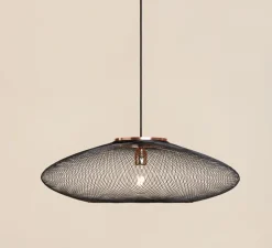 Suspension, UFO Full Large, noir charbon, Ø80cm, H24cm - Atelier Robotiq
