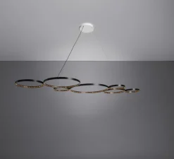 Suspension, Ultra 8 XS, noir, LED, dim, 2700K, 3168 lm, L141cm, H2cm - Le Deun