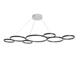 Suspension, Ultra 8 XS, noir, LED, dim, 2700K, 3168 lm, L141cm, H2cm - Le Deun