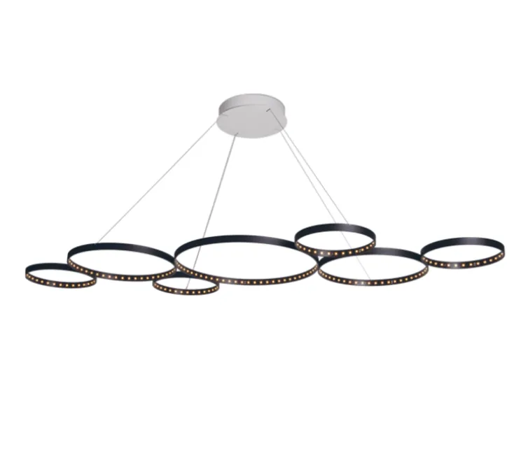 Suspension, Ultra 8 XS, noir, LED, dim, 2700K, 3168 lm, L141cm, H2cm - Le Deun