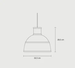 Suspension, Unfold, gris clair, Ø32,5cm, H29,5cm - Muuto
