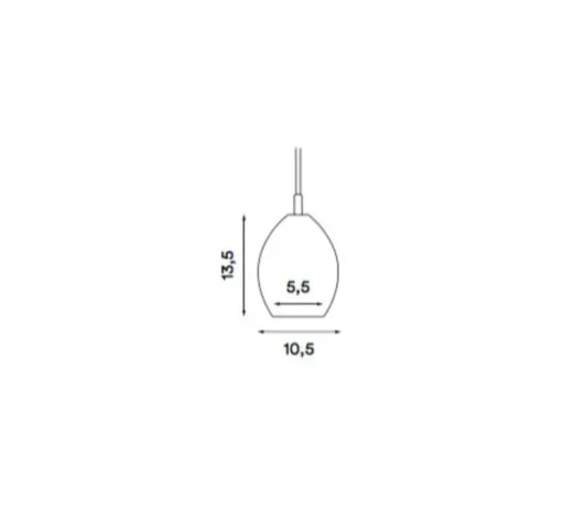 Suspension, unika, gris, H13,5cm - Northern