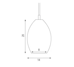 Suspension, Unika, gris, H20cm - Northern