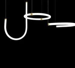 Suspension, Unseen, 3 pendants, LED, dim, 2700K, 2410 lm, L180cm, H82cm - Petite Friture
