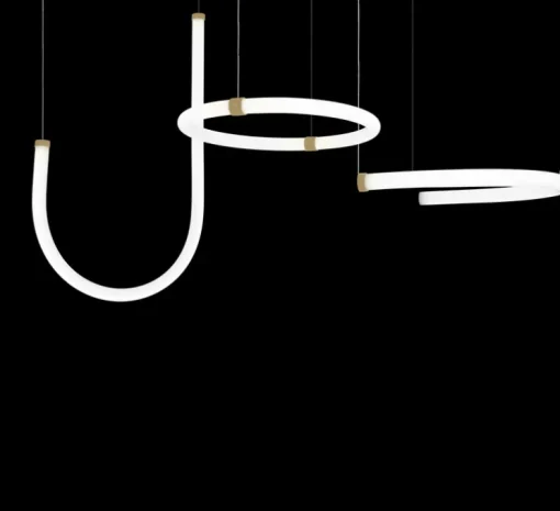 Suspension, Unseen, 3 pendants, LED, dim, 2700K, 2410 lm, L180cm, H82cm - Petite Friture