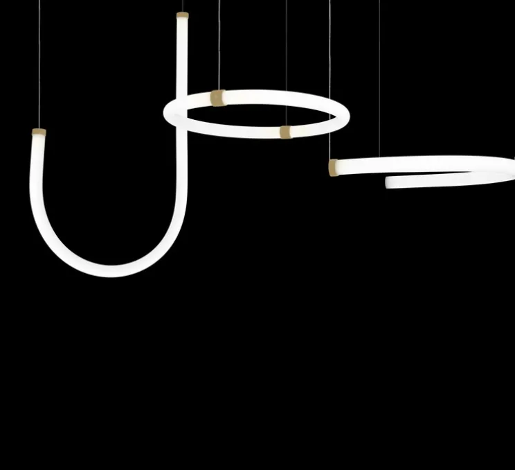 Suspension, Unseen, 3 pendants, LED, dim, 2700K, 2410 lm, L180cm, H82cm - Petite Friture