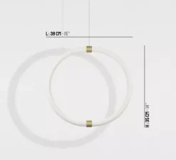 Suspension, Unseen, Lampe O, LED, dim, 2700K, 660 lm, L47cm, H7cm - Petite Friture