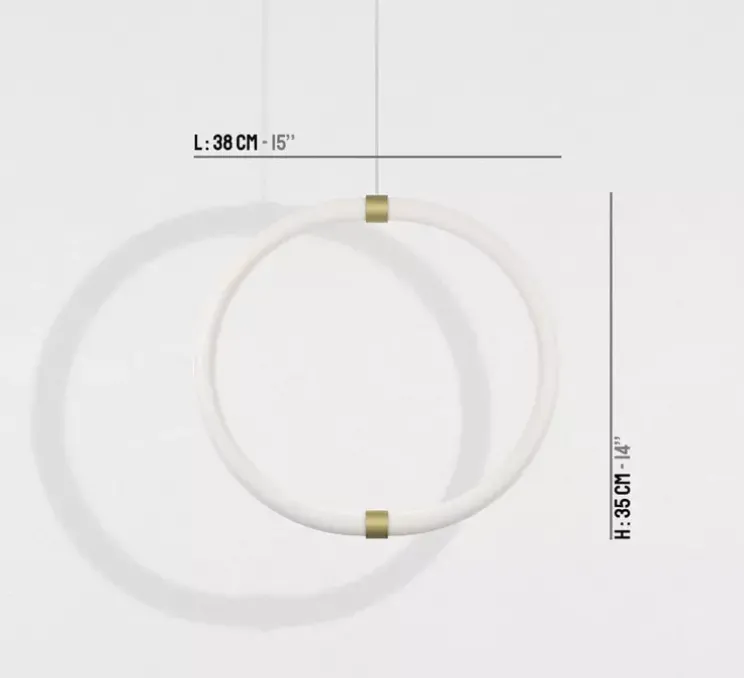 Suspension, Unseen, Lampe O, LED, dim, 2700K, 660 lm, L47cm, H7cm - Petite Friture