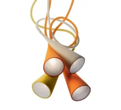 Suspension, Uto, orange, IP44, Ø20cm, H64cm - Foscarini