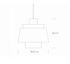 Suspension, Utzon JU1, blanc, Ø23cm - Andtradition