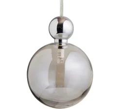 Suspension, Uva L, pour composition multiple, gris fumé et argent brillant, Ø10cm, H15cm - Ebb and Flow