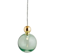 Suspension, Uva L, pour composition multiple, vert forêt et or brillant, Ø10cm, H15cm - Ebb and Flow