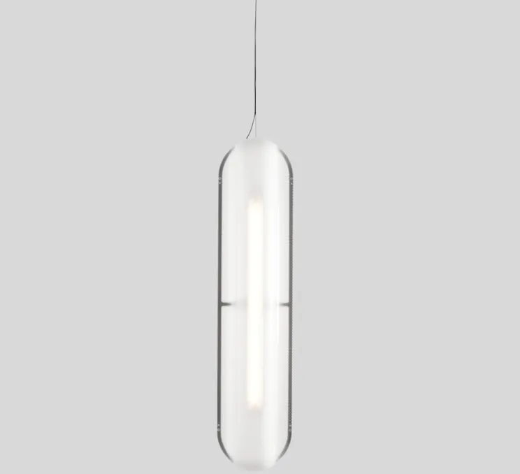 Suspension, Vale 1 Dali, transparent, anthracite, LED dimmable, 2700K, 1115lm, L102cm, H15cm - A-N-D