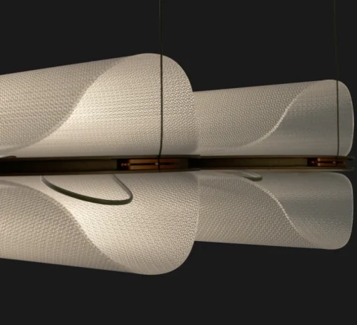 Suspension, Vale 2 Dali, transparent, rouille, LED, 2700K, 2230lm, L102cm, H15cm - A-N-D