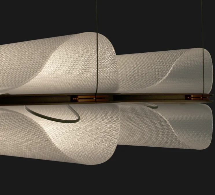 Suspension, Vale 2 Dali, transparent, rouille, LED, 2700K, 2230lm, L102cm, H15cm - A-N-D