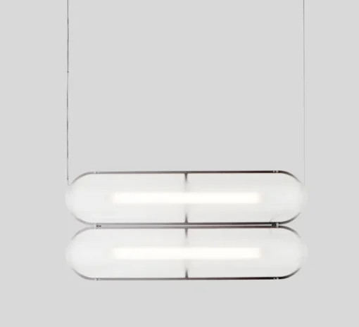 Suspension, Vale 2 Dali, transparent, rouille, LED, 2700K, 2230lm, L102cm, H15cm - A-N-D