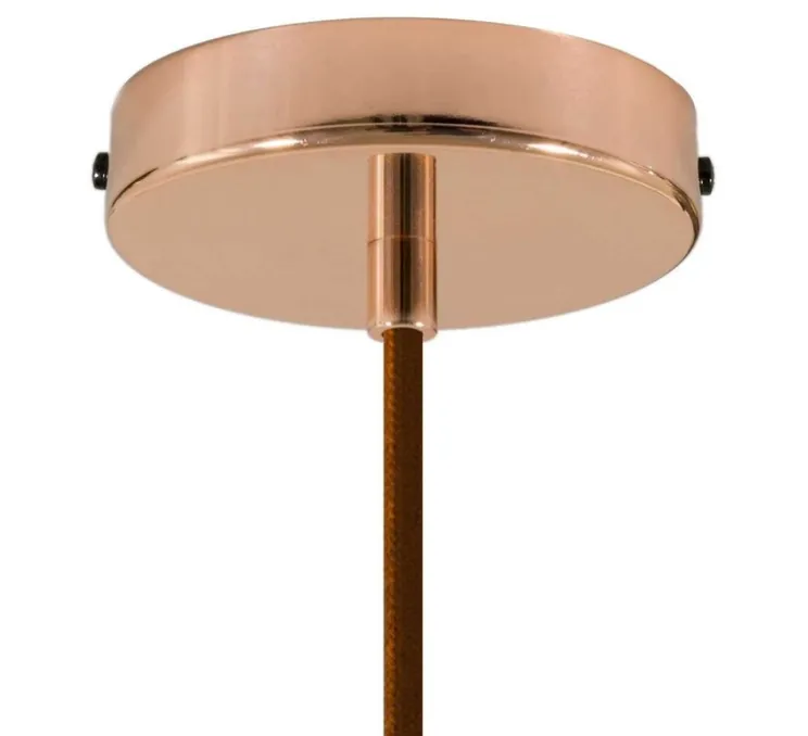 Suspension, vase céramique, marron, Ø13cm, H15cm - Creative Cables