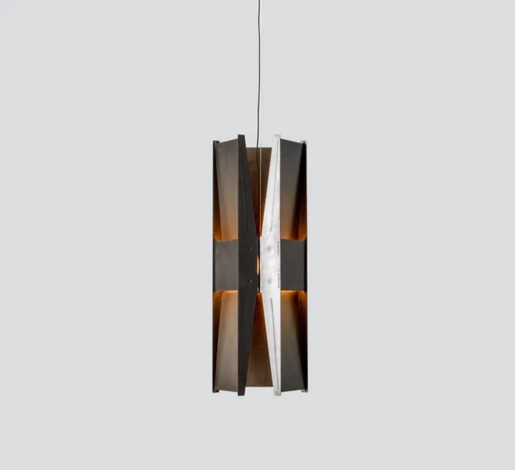 Suspension, Vector, 3 panneaux, noir, LED, dim, coupure de phase, 2700K, Ø22cm, H58cm - A-N-D