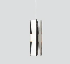 Suspension, Vector, 3 panneaux, acier poli, LED, dim, coupure de phase, 2700K, Ø22cm, H58cm - A-N-D