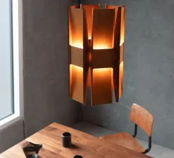 Suspension, Vector, 6 panneaux, rouille, LED, dim, coupure de phase, 2700K, L22cm, H58cm - A-N-D