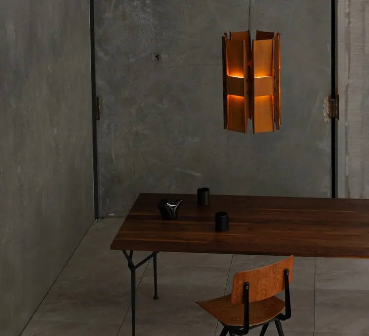 Suspension, Vector, 6 panneaux, rouille, LED, dim, coupure de phase, 2700K, L22cm, H58cm - A-N-D