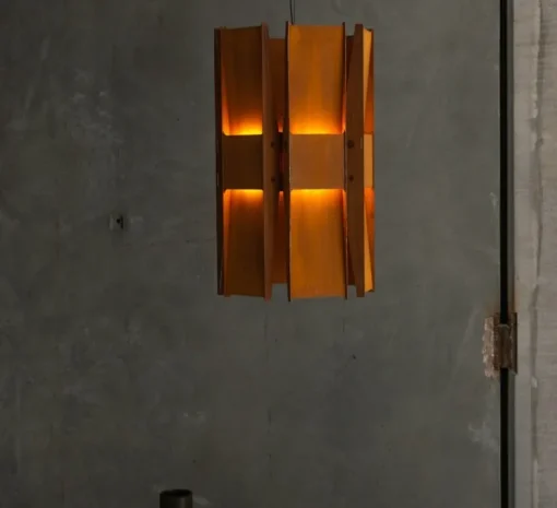 Suspension, Vector, 6 panneaux, rouille, LED, dim, coupure de phase, 2700K, L22cm, H58cm - A-N-D