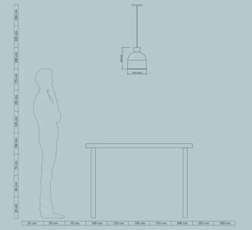Suspension, Vedrá, graphite, Ø21,4cm, H23,5cm - Easy Light by Carpyen