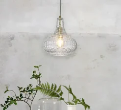 Suspension, Venice, transparent, doré, Ø24cm, H32cm - It's about Romi