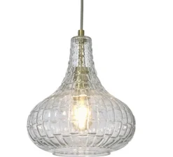 Suspension, Venice, transparent, doré, Ø24cm, H32cm - It's about Romi