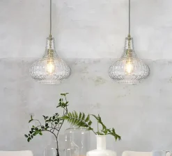 Suspension, Venice, transparent, doré, Ø24cm, H32cm - It's about Romi