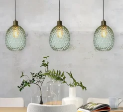 Suspension, Venice, vert, doré, Ø18cm, H30cm - It's about Romi