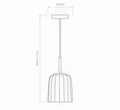 Suspension, Veo 180, bronze, Ø16,3cm, H18cm - Astro