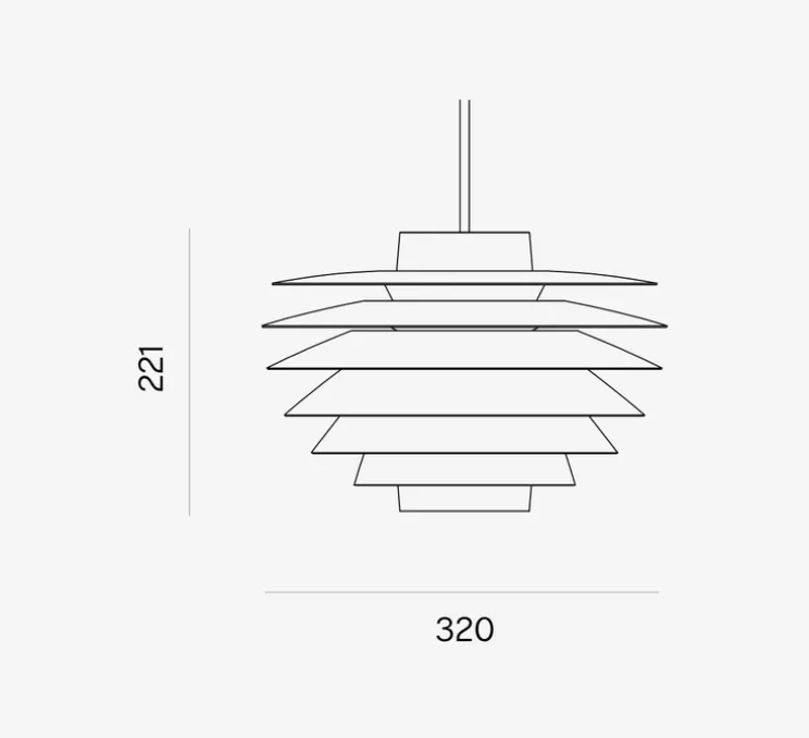 Suspension, Verona 320, blanc, Ø32cm, H22,1cm - Lyfa