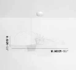 Suspension, Vertigo, moyenne, blanc, Ø140cm, H15cm - Petite Friture
