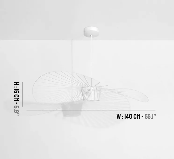 Suspension, Vertigo, moyenne, blanc, Ø140cm, H15cm - Petite Friture