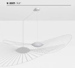 Suspension, Vertigo Nova, grande, blanc , LED, dim, 2700K, 1350 lm, Ø190cm, H13,2cm - Petite Friture