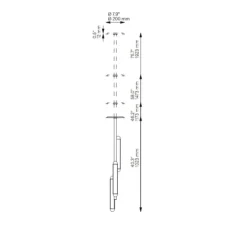 Suspension, Vesta, rose cendré, Ø20cm, H102,3cm - Schwung