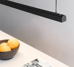 Suspension, Vico 115, noir mat, LED, dim, 2700K, 2800 lm, L115cm, H3,2cm - Faro